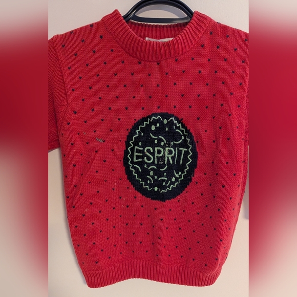 Esprit Mini Red Sweater - Kids Size Small - Picture 2 of 4